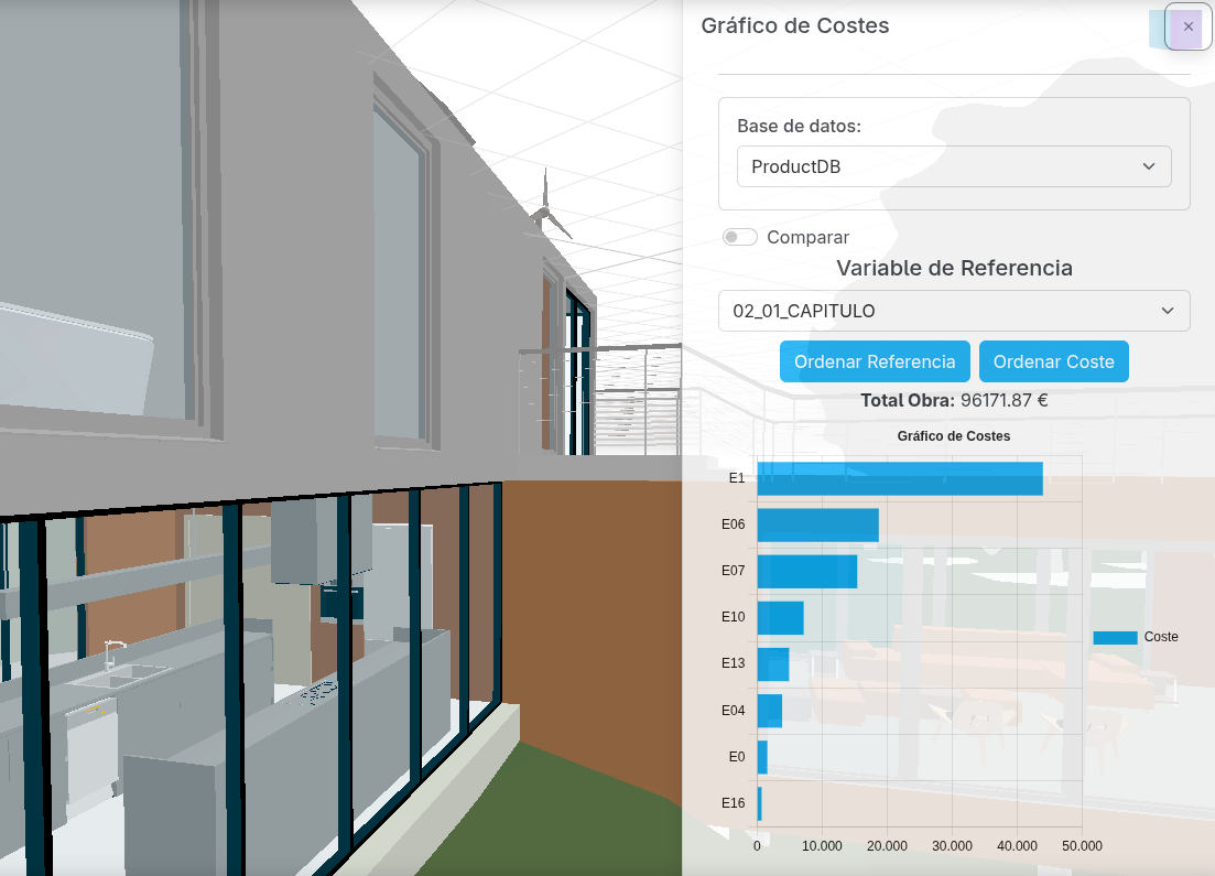 Captura de BIMBC3: visor 3D, extracción de mediciones desde IFC y exportación a BC3